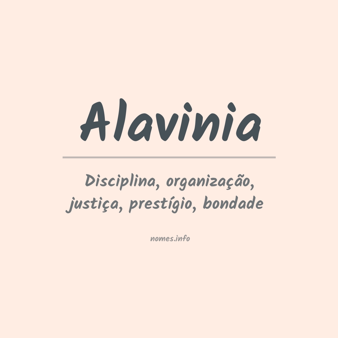 Significado do nome Alavinia