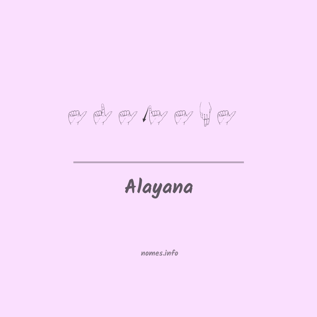 Alayana em Libras