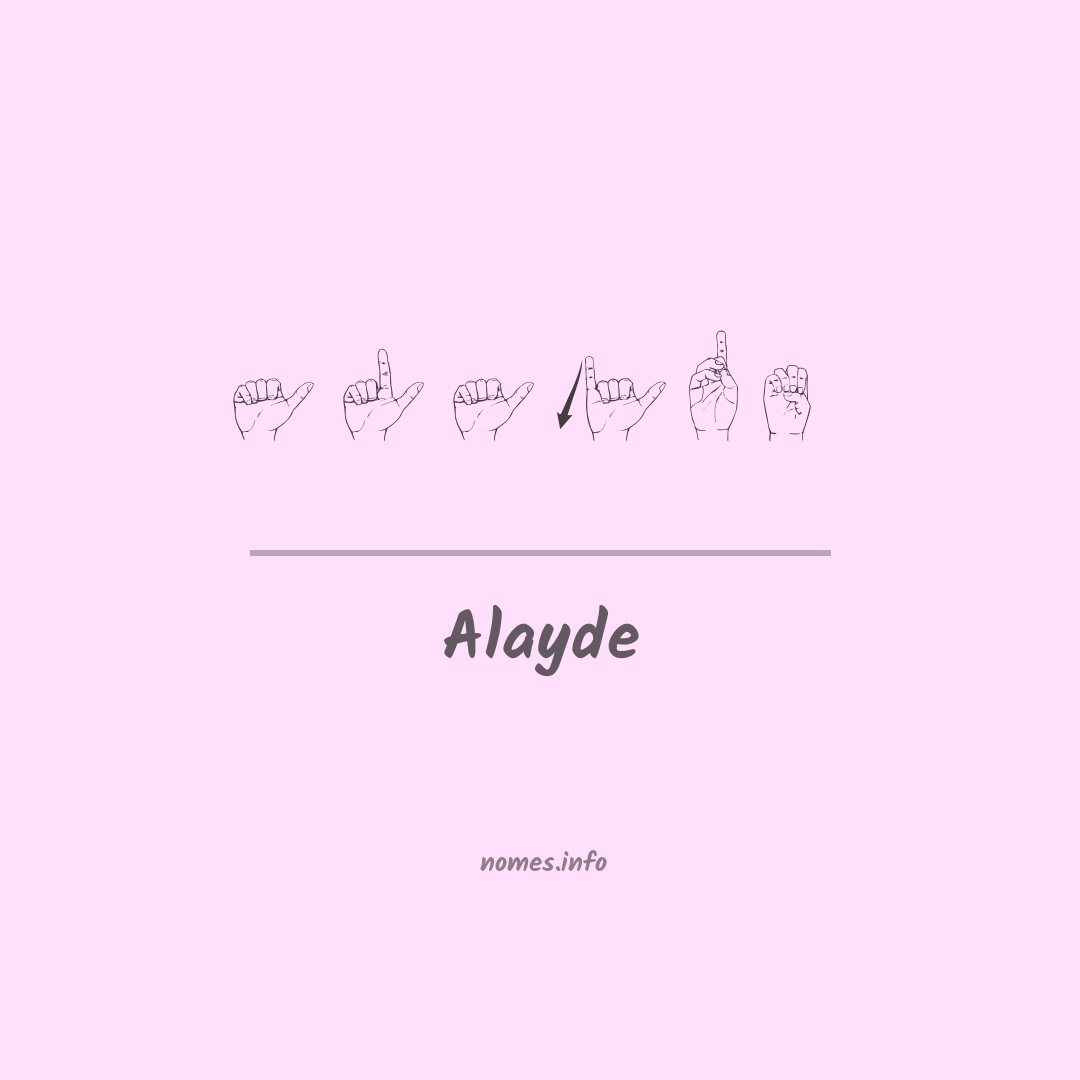 Alayde em Libras