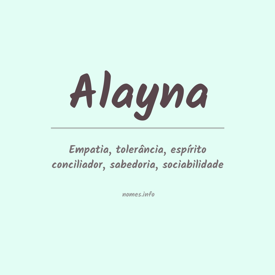 Significado do nome Alayna