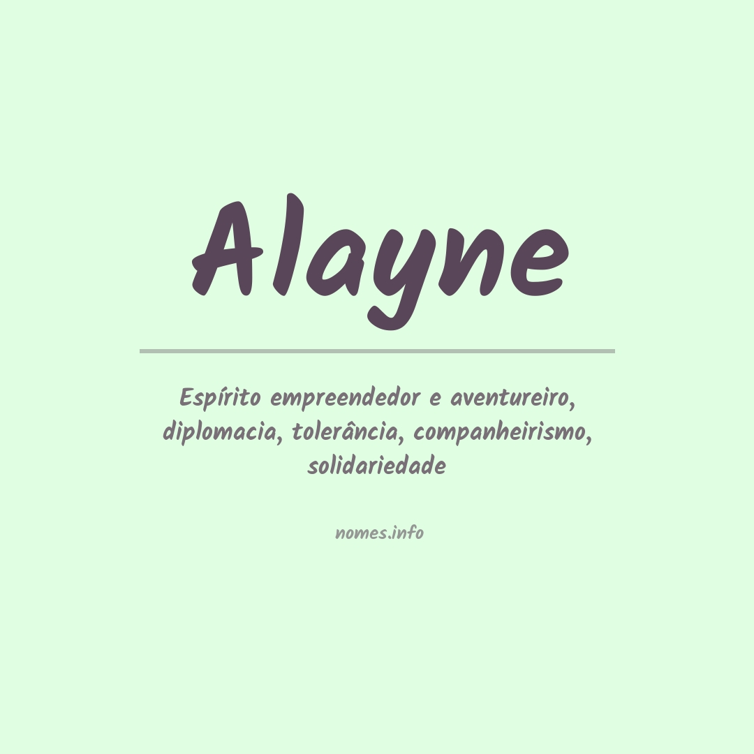 Significado do nome Alayne