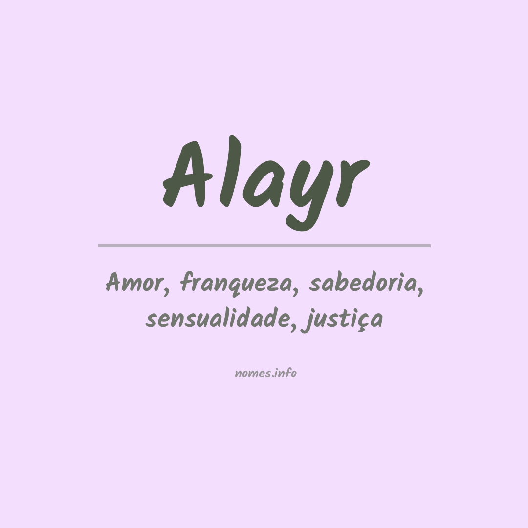 Significado do nome Alayr