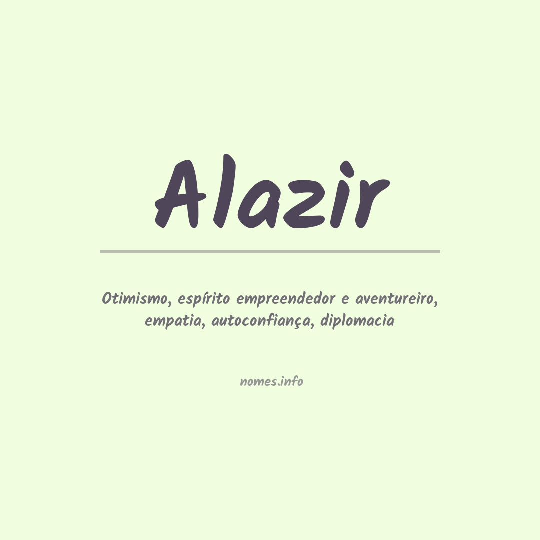 Significado do nome Alazir