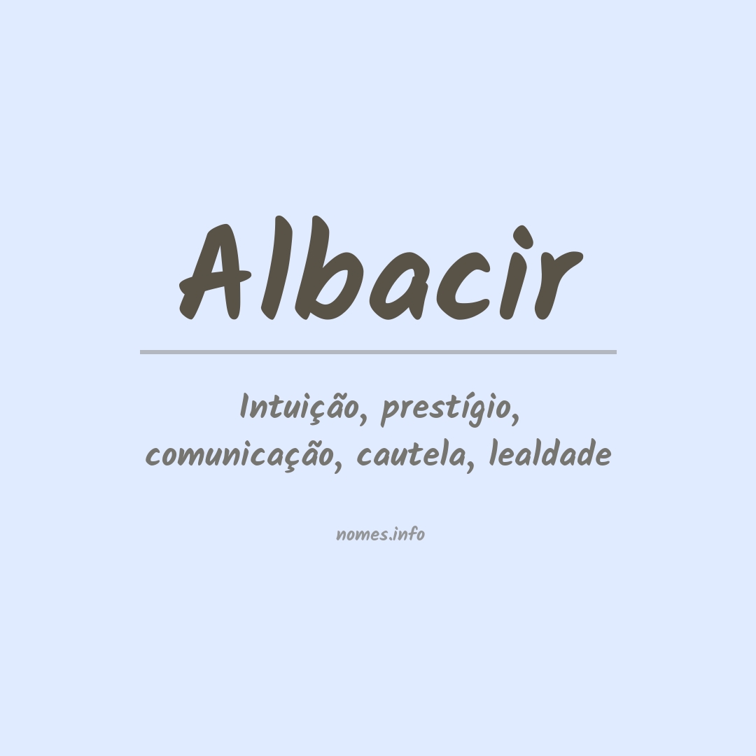Significado do nome Albacir