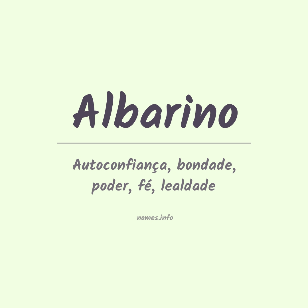 Significado do nome Albarino