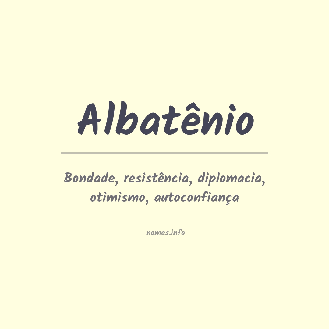 Significado do nome Albatênio