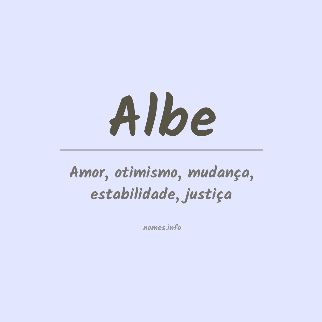 Significado do nome Albe
