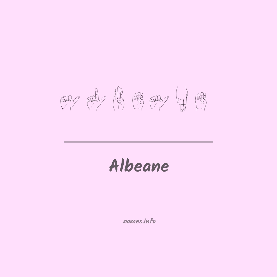 Albeane em Libras