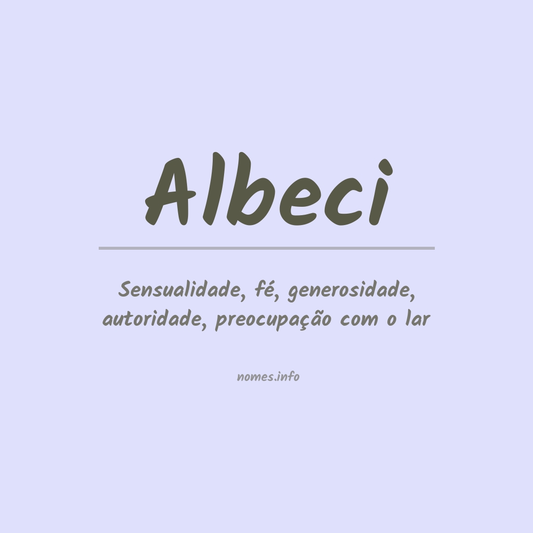 Significado do nome Albeci