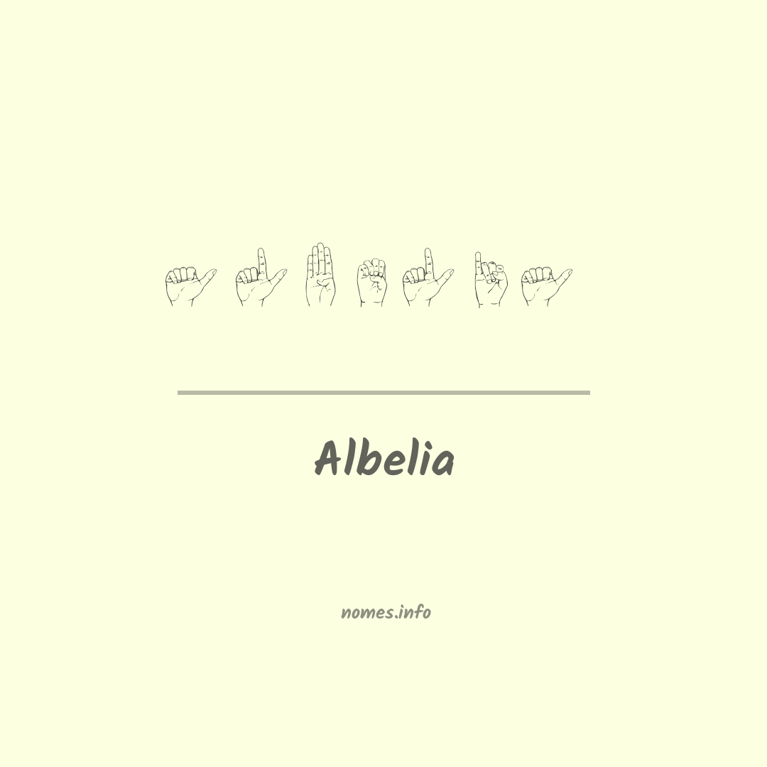 Albelia em Libras