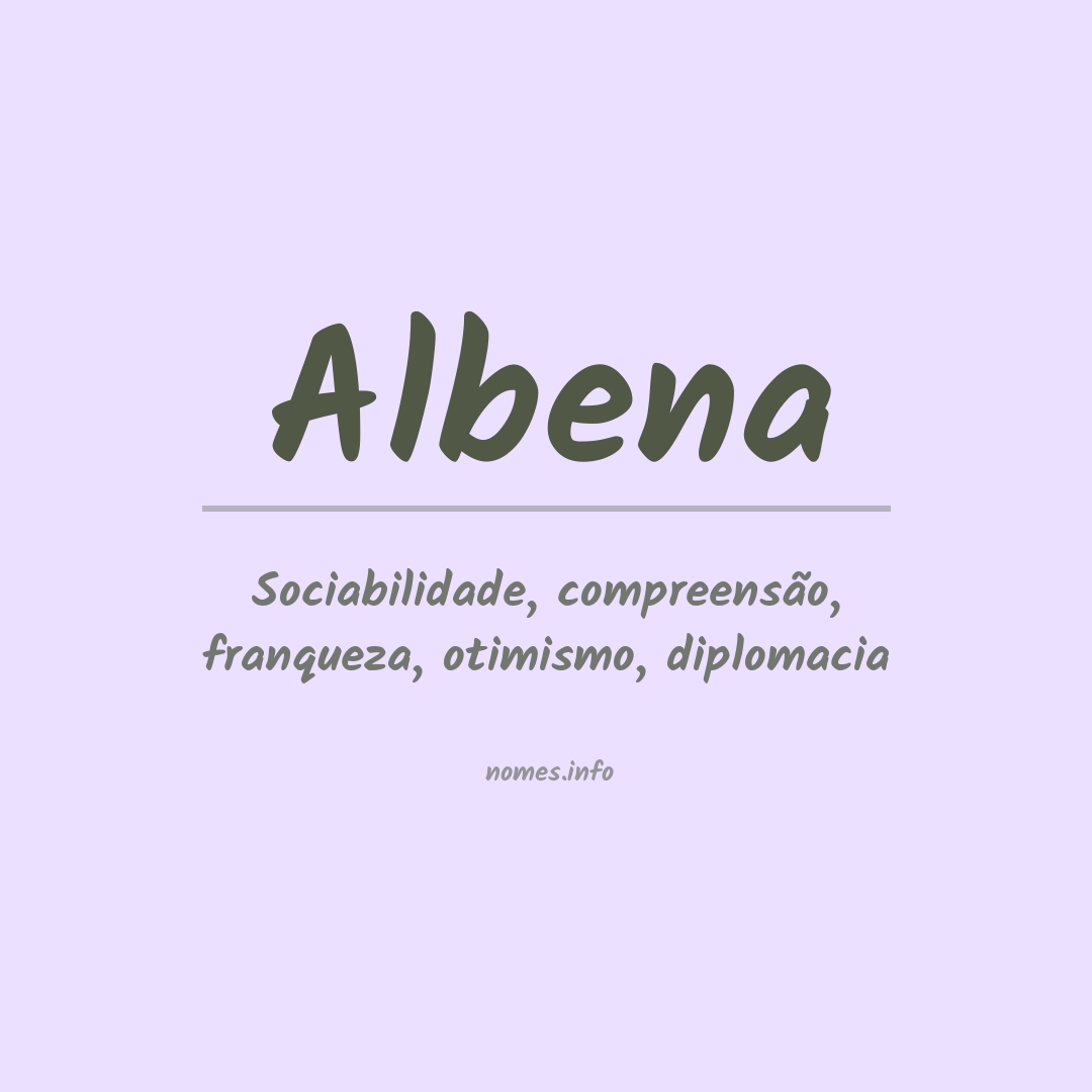 Significado do nome Albena