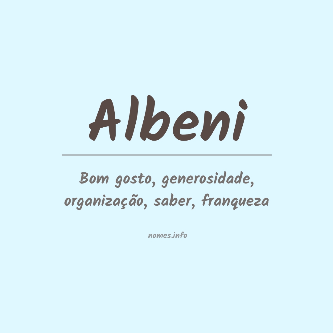 Significado do nome Albeni