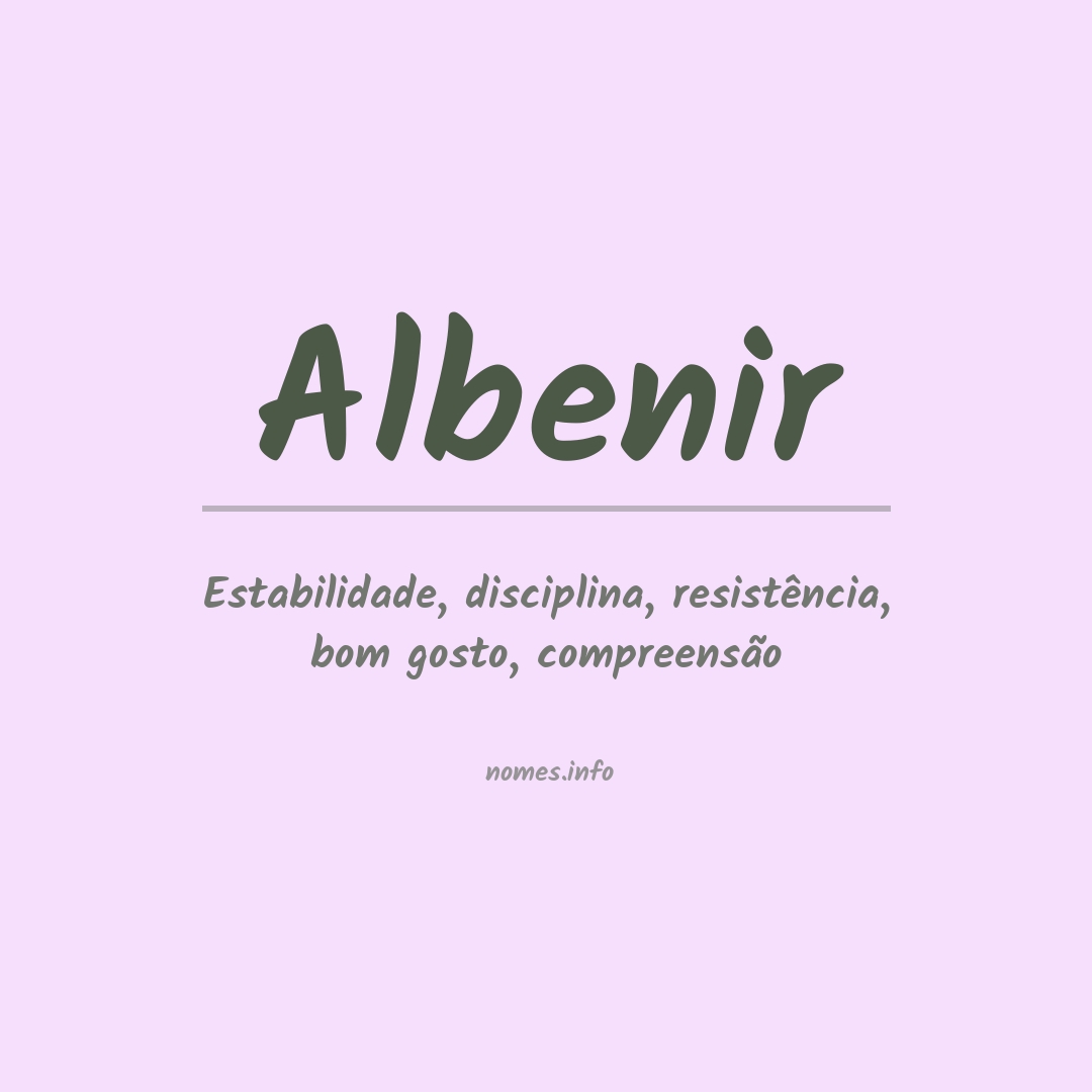Significado do nome Albenir