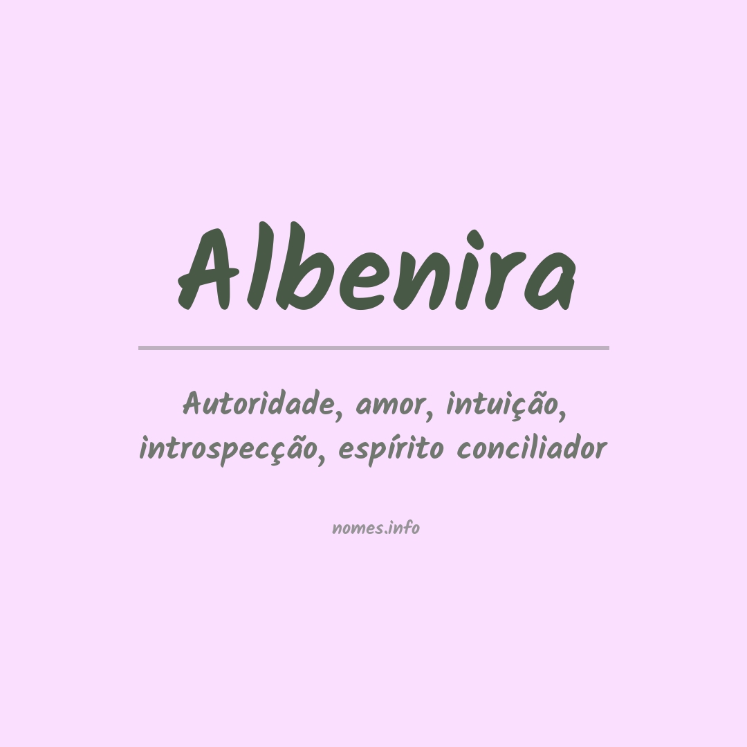Significado do nome Albenira