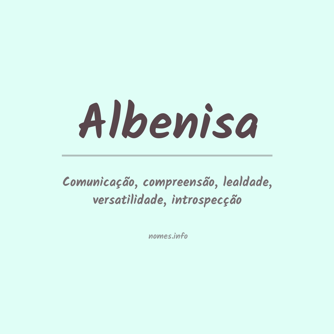 Significado do nome Albenisa