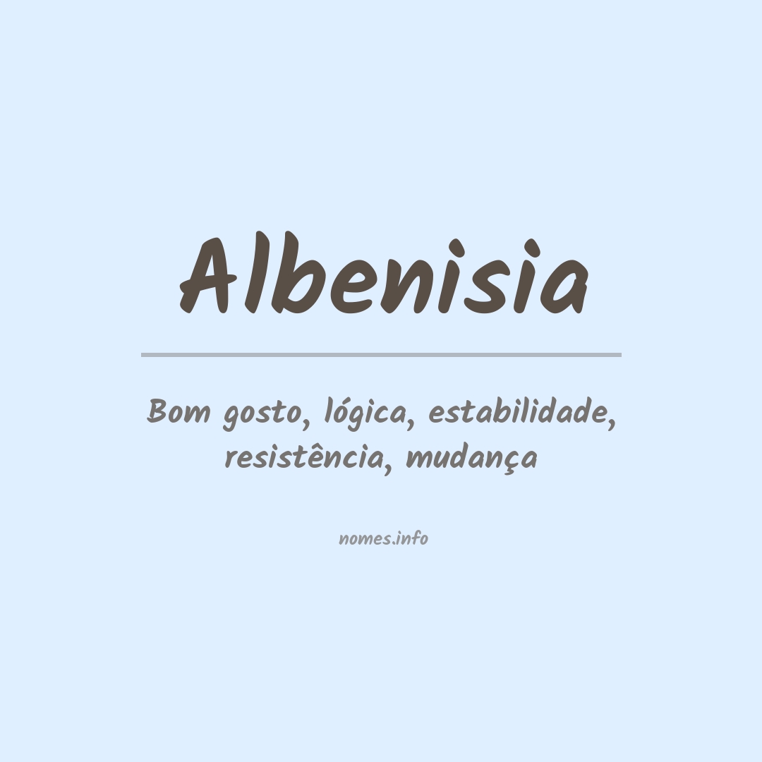 Significado do nome Albenisia