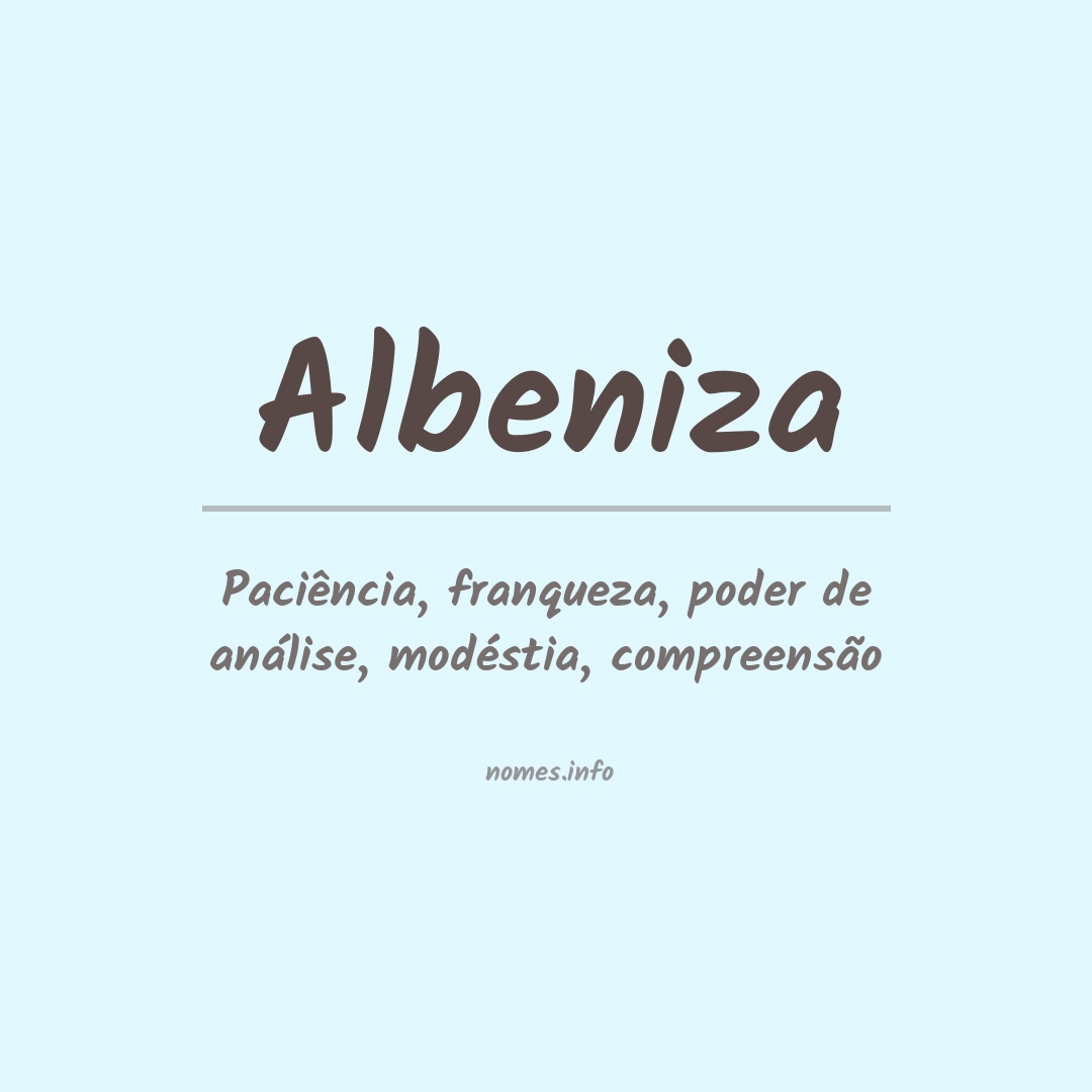 Significado do nome Albeniza