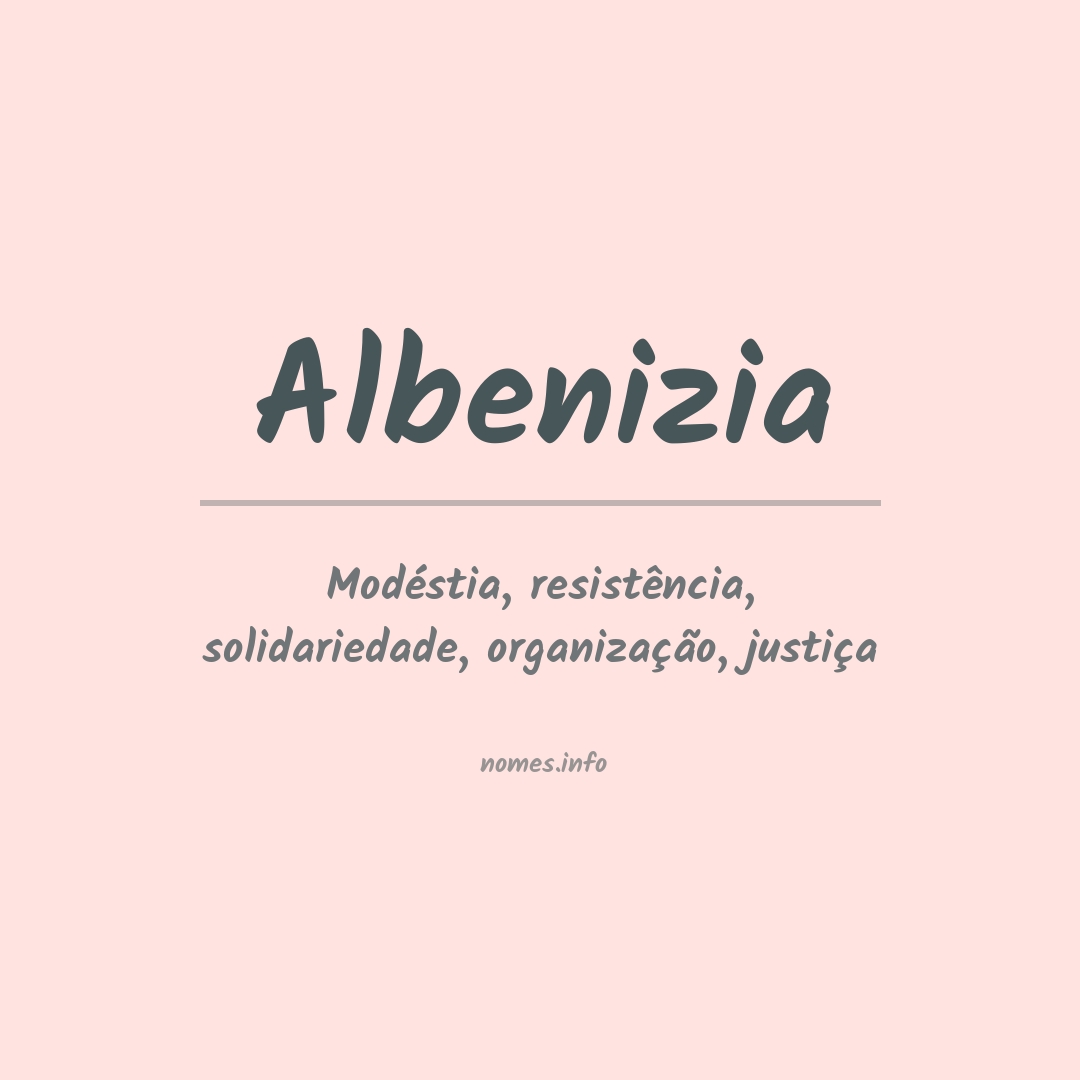 Significado do nome Albenizia