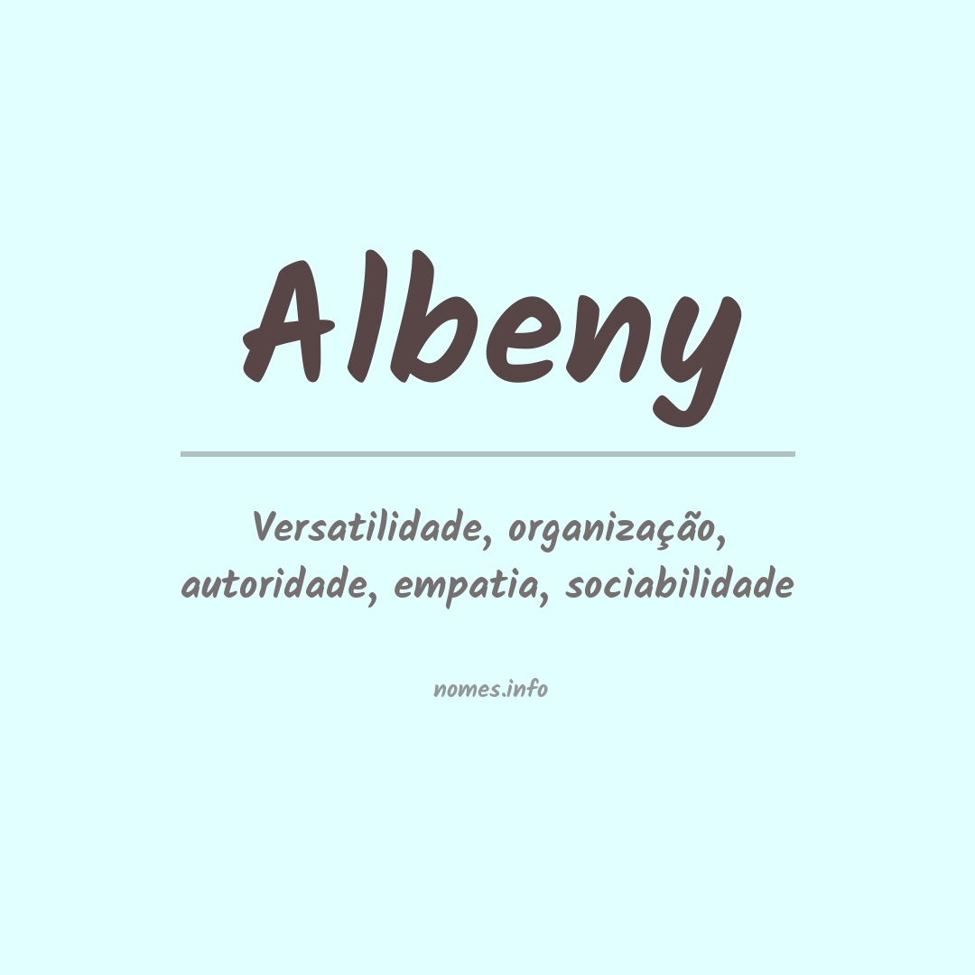 Significado do nome Albeny