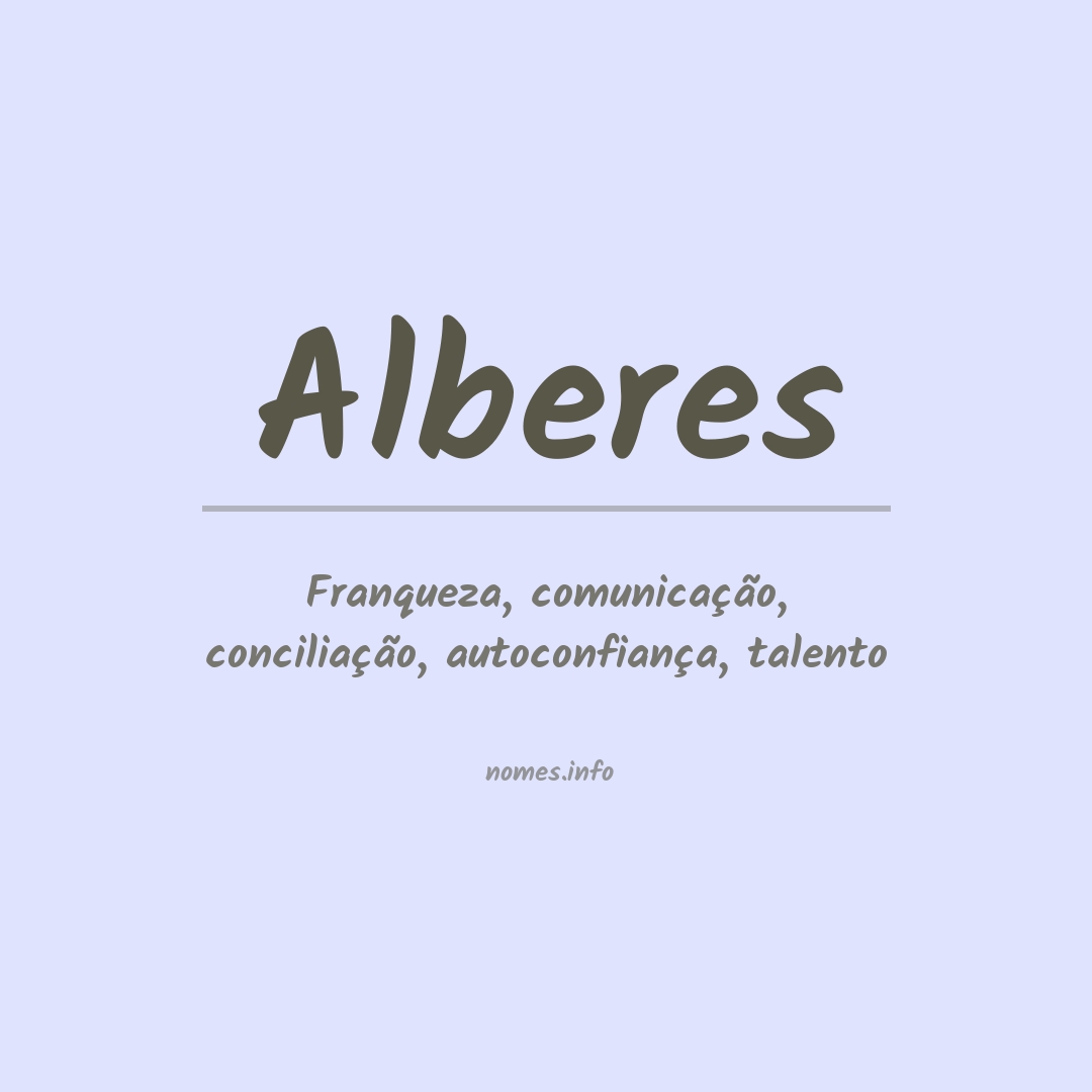 Significado do nome Alberes