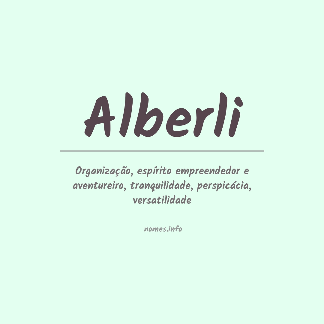 Significado do nome Alberli