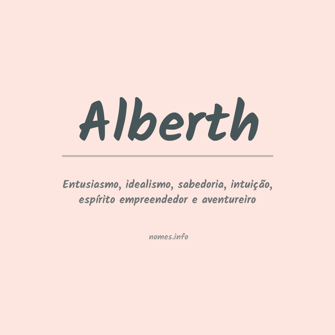 Significado do nome Alberth