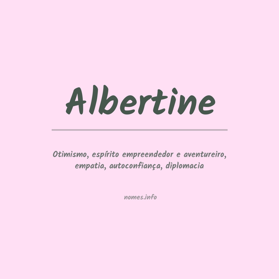 Significado do nome Albertine