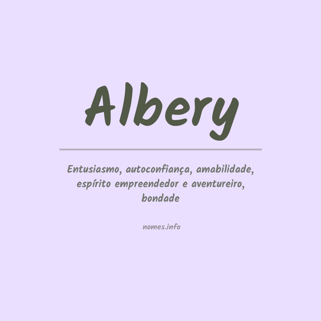 Significado do nome Albery