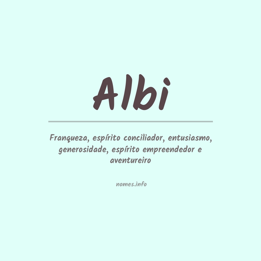 Significado do nome Albi