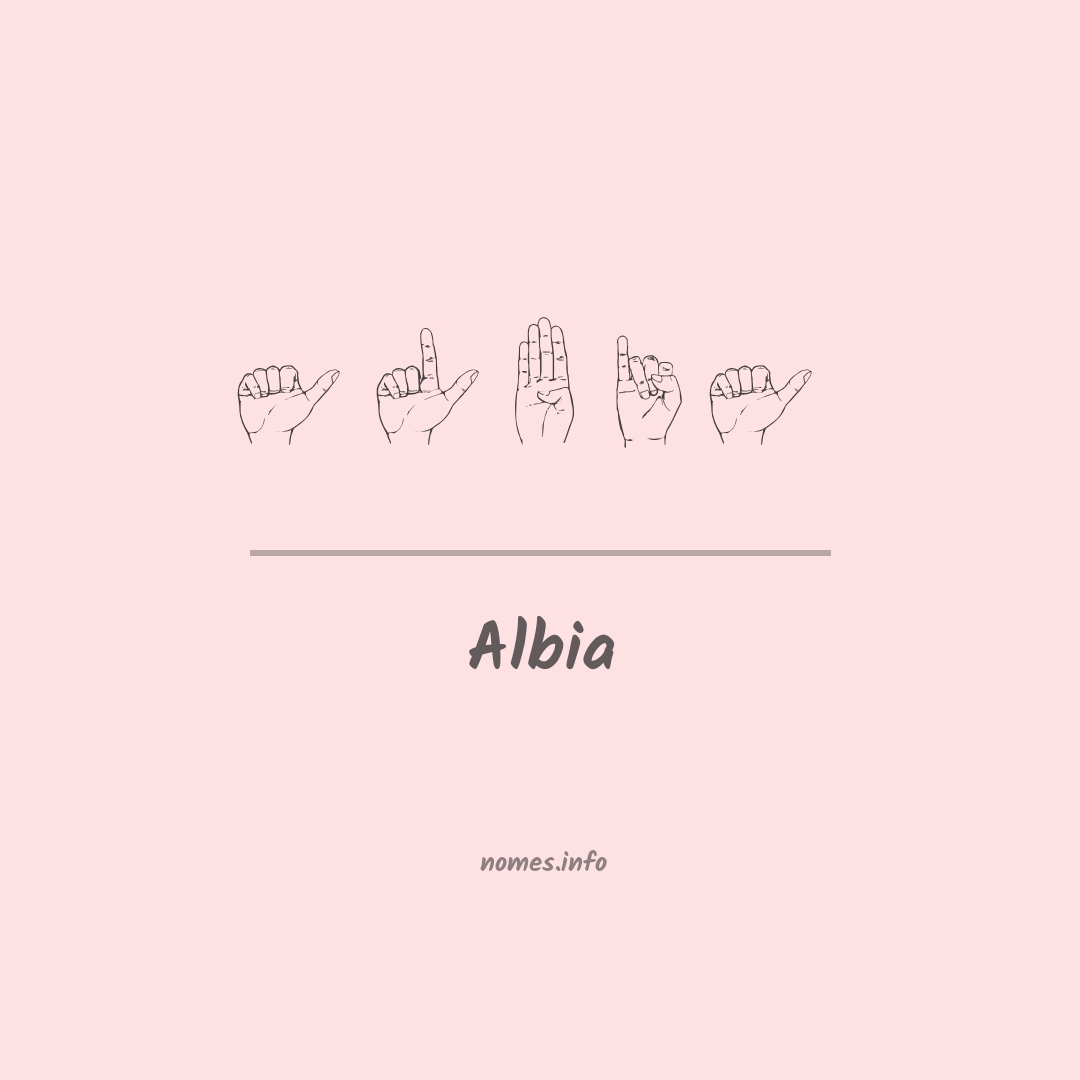 Albia em Libras