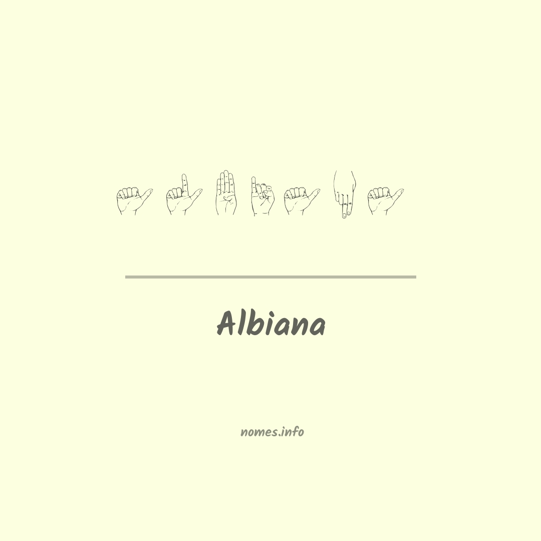 Albiana em Libras