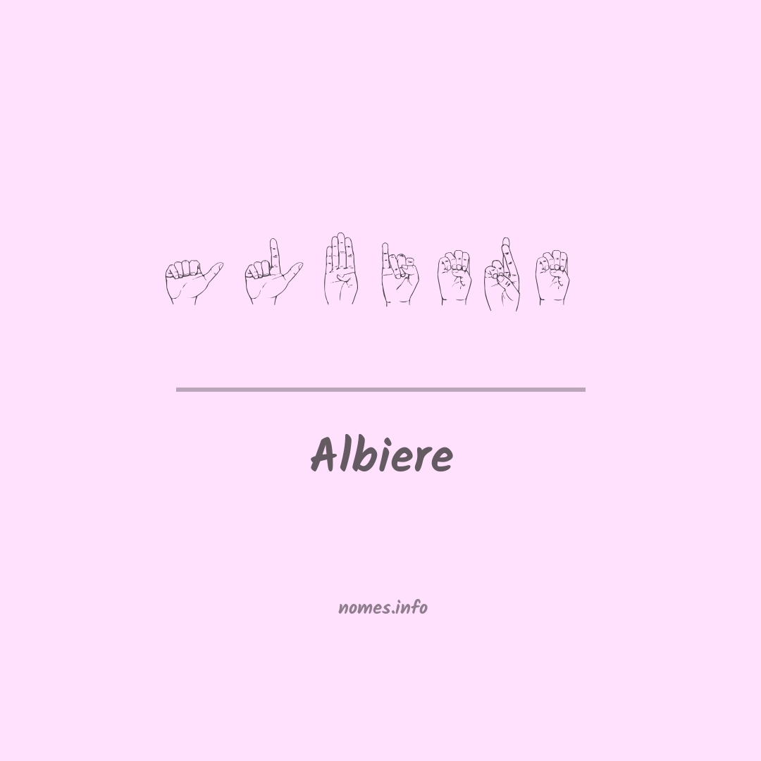 Albiere em Libras