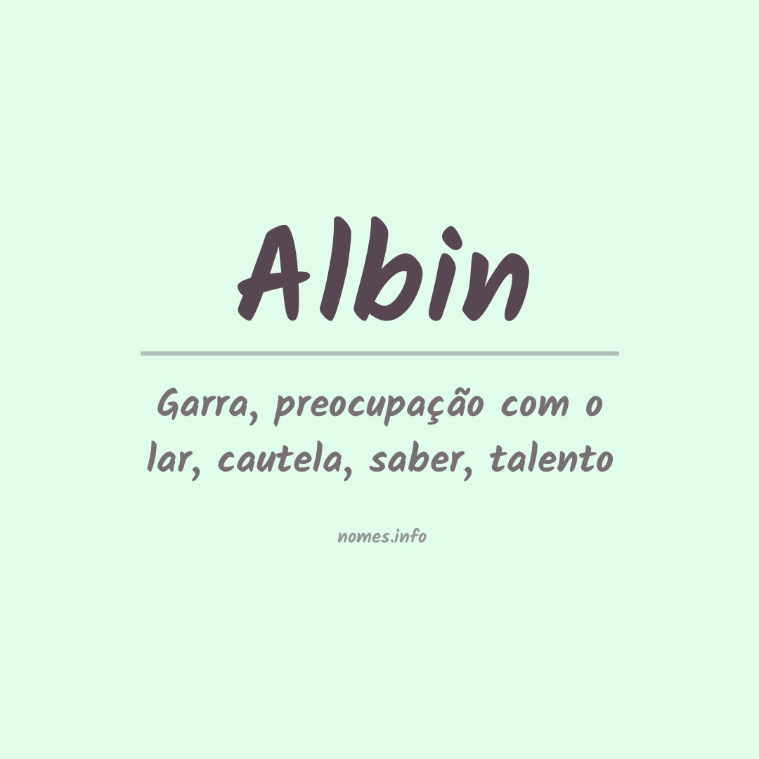 Significado do nome Albin