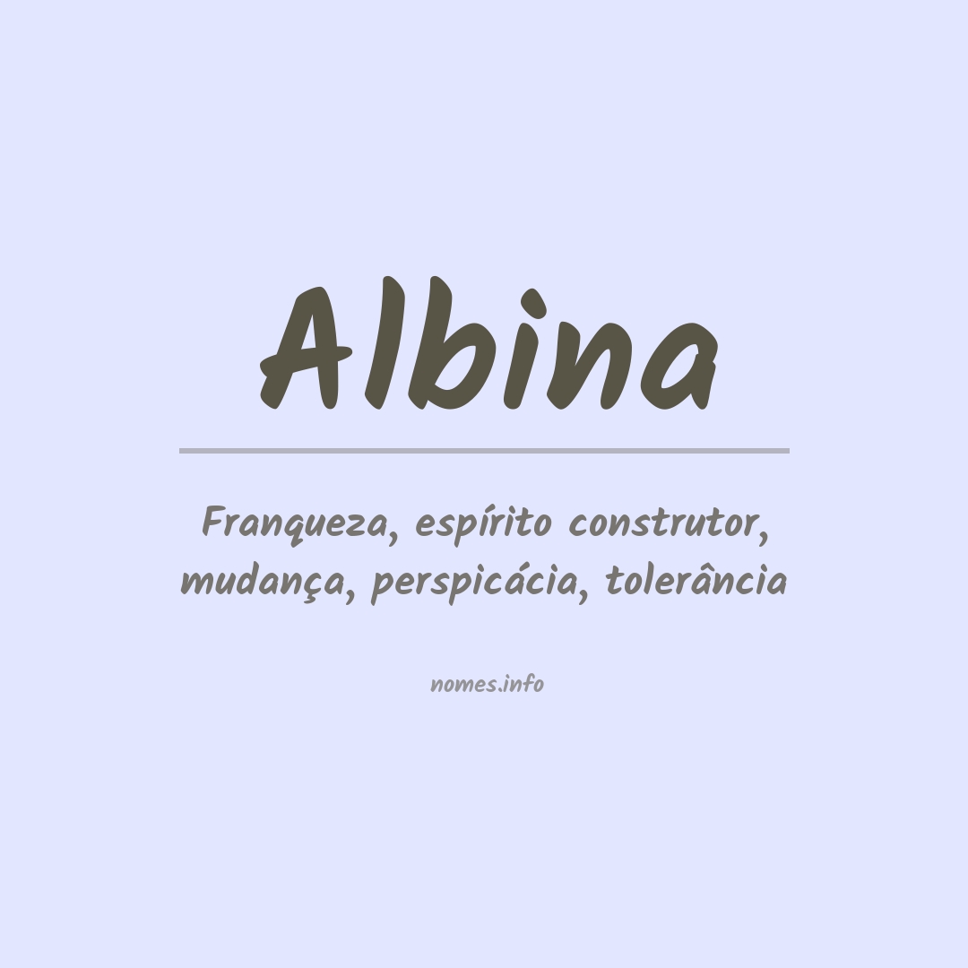 Significado do nome Albina