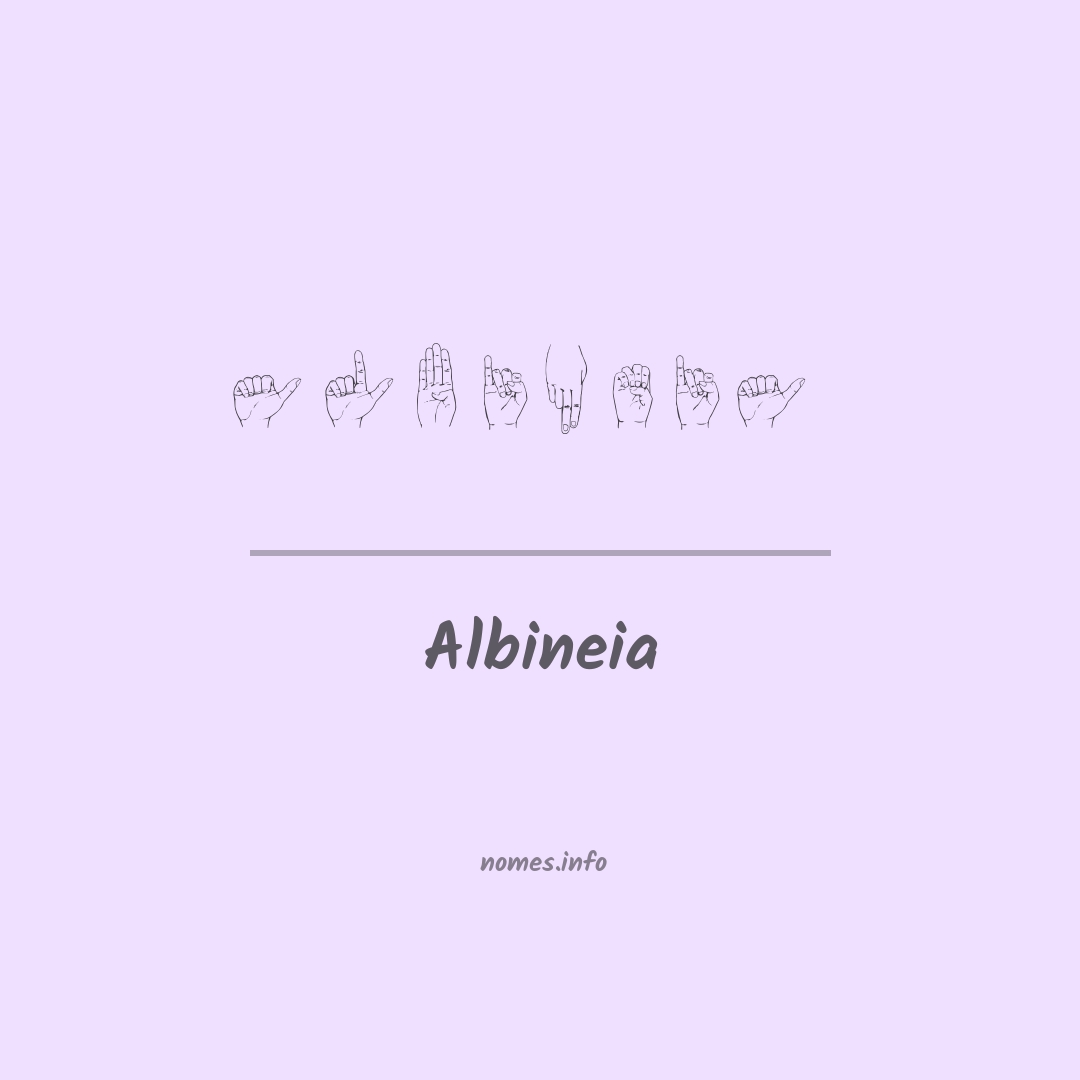 Albineia em Libras