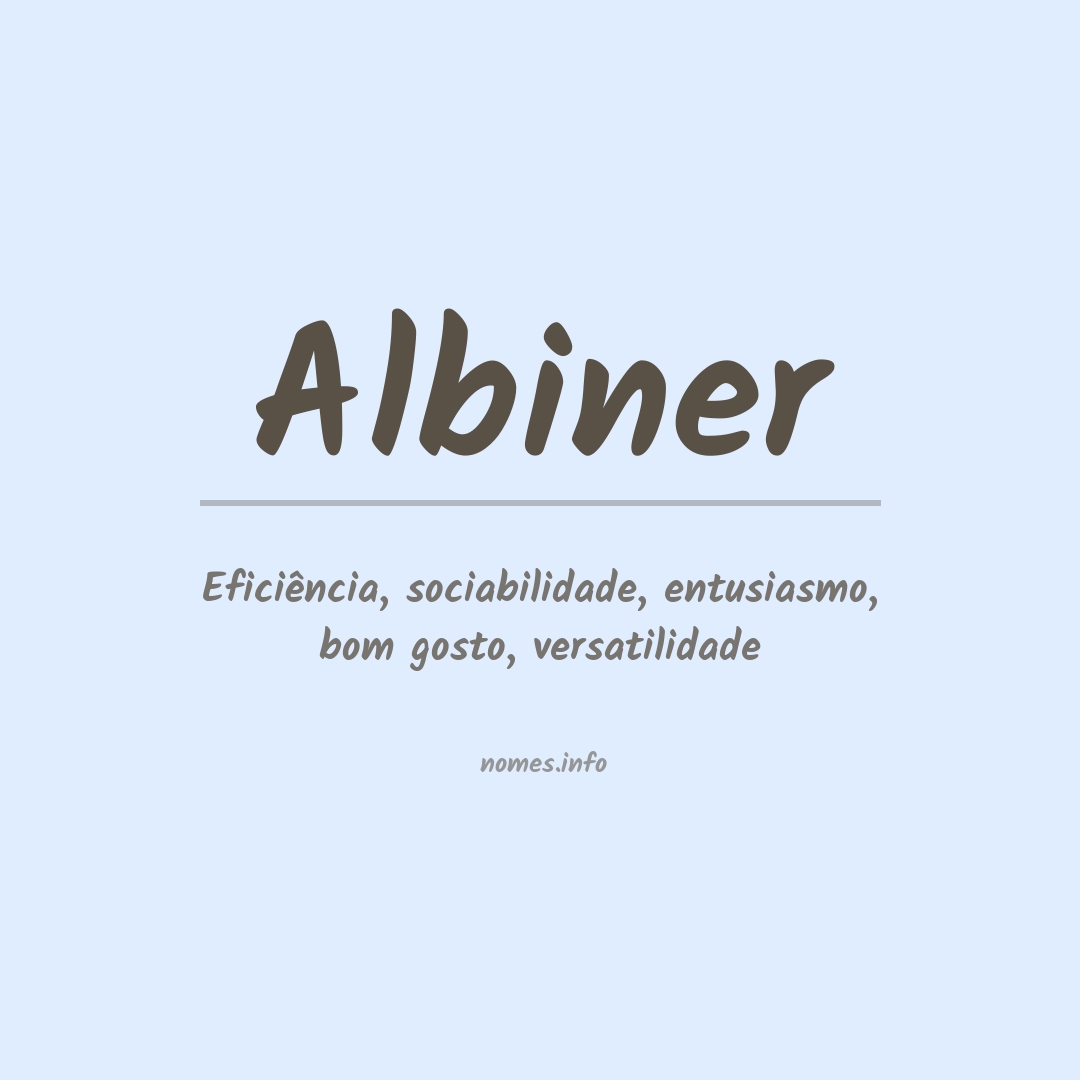 Significado do nome Albiner