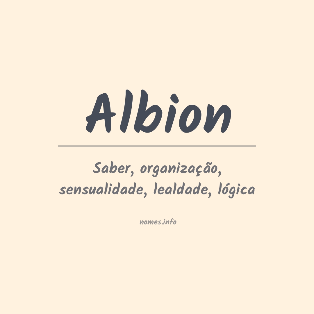 Significado do nome Albion