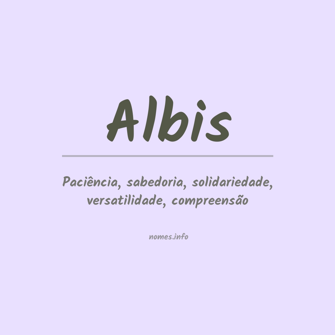 Significado do nome Albis