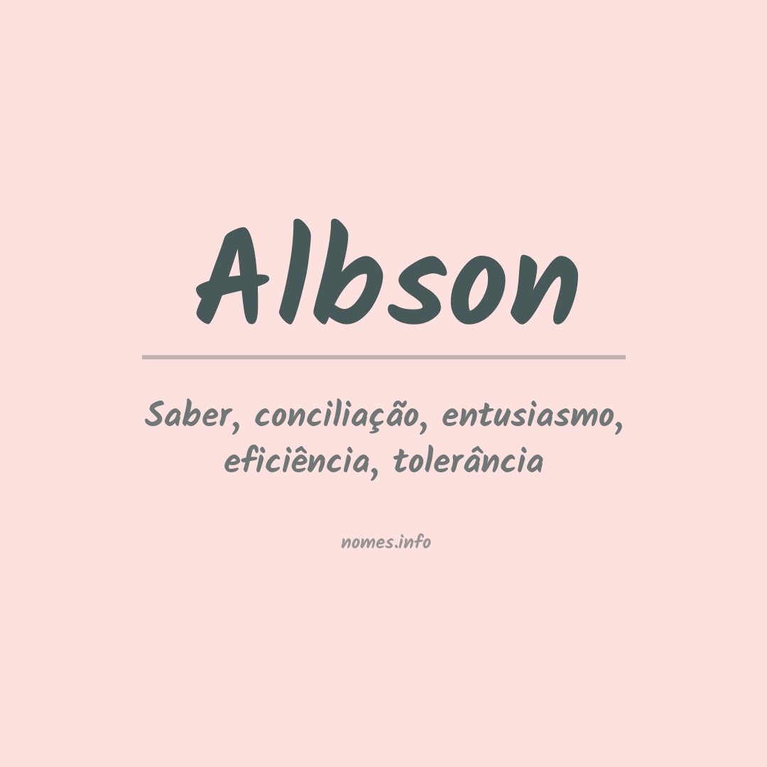 Significado do nome Albson