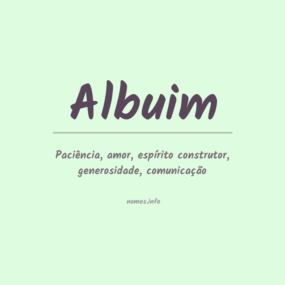 Significado do nome Albuim