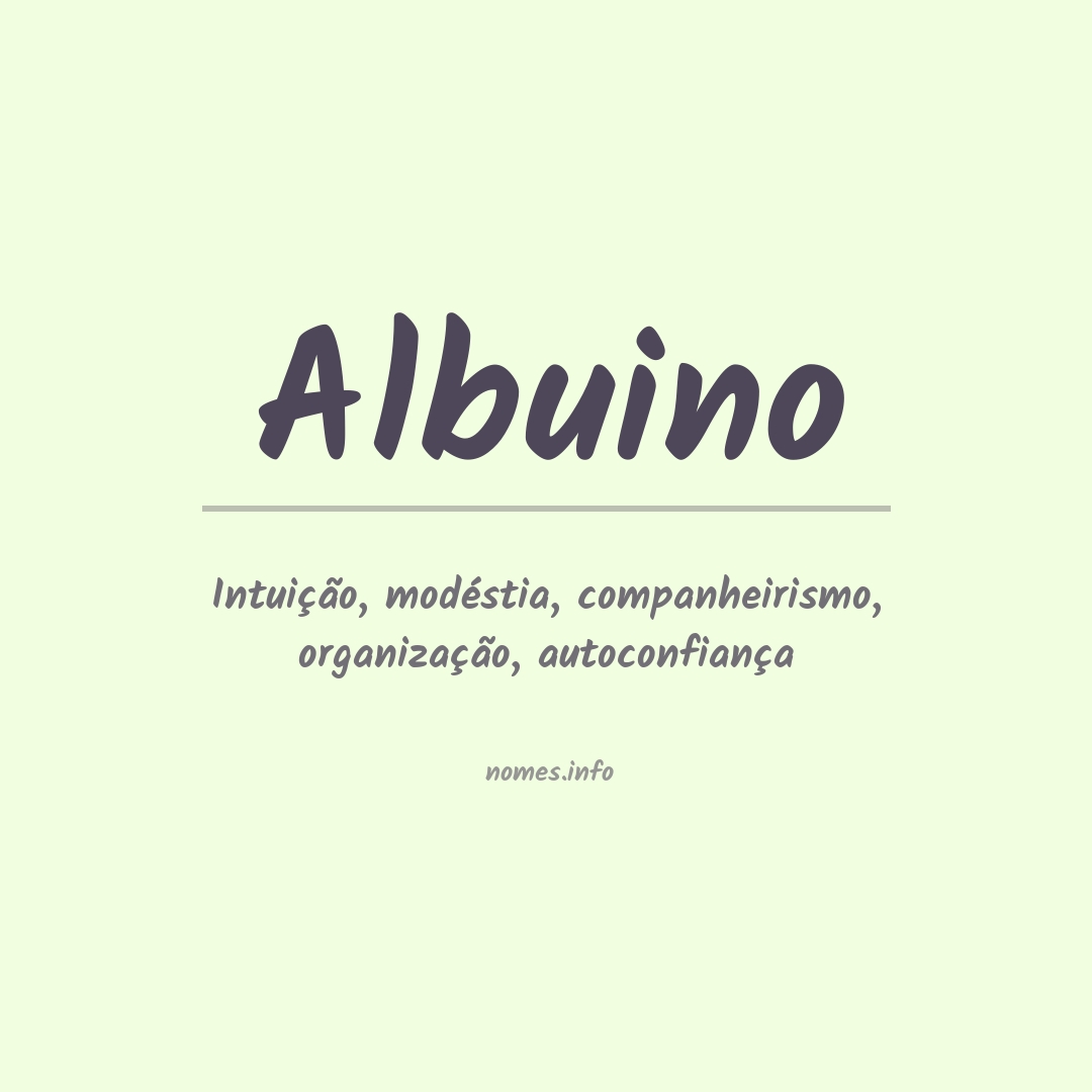 Significado do nome Albuino