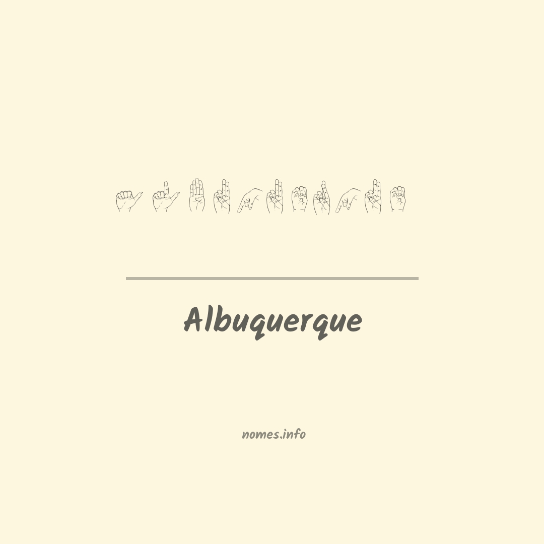 Albuquerque em Libras