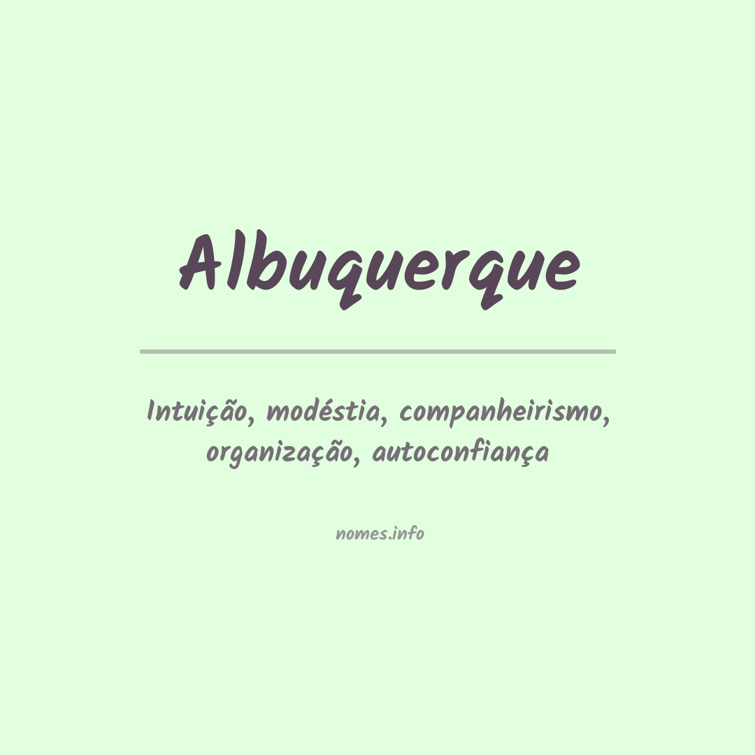 Significado do nome Albuquerque