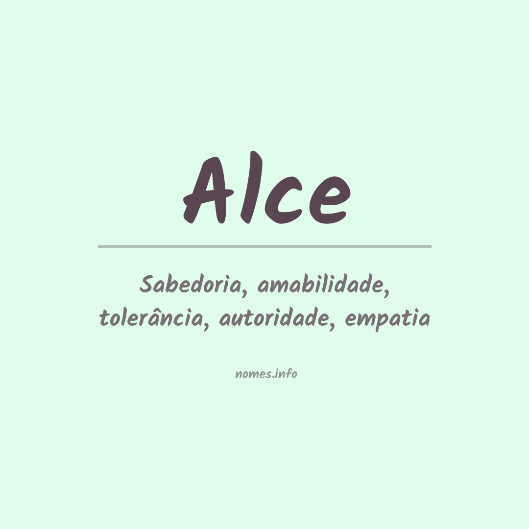 Significado do nome Alce