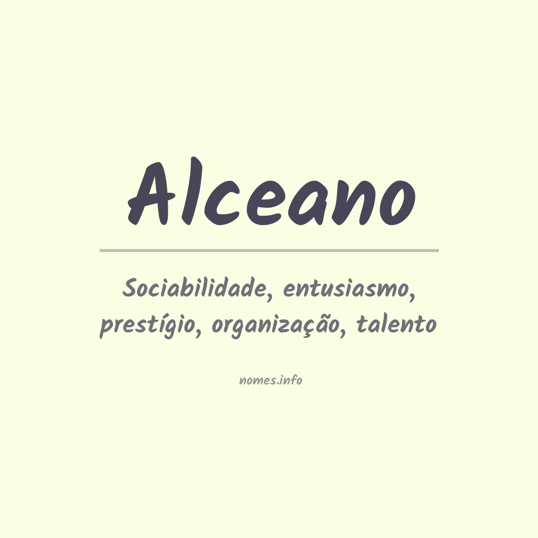 Significado do nome Alceano