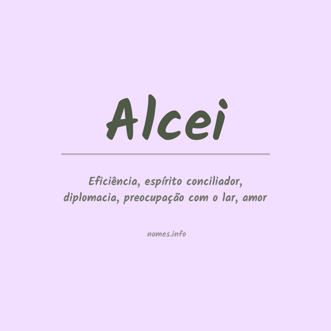 Significado do nome Alcei