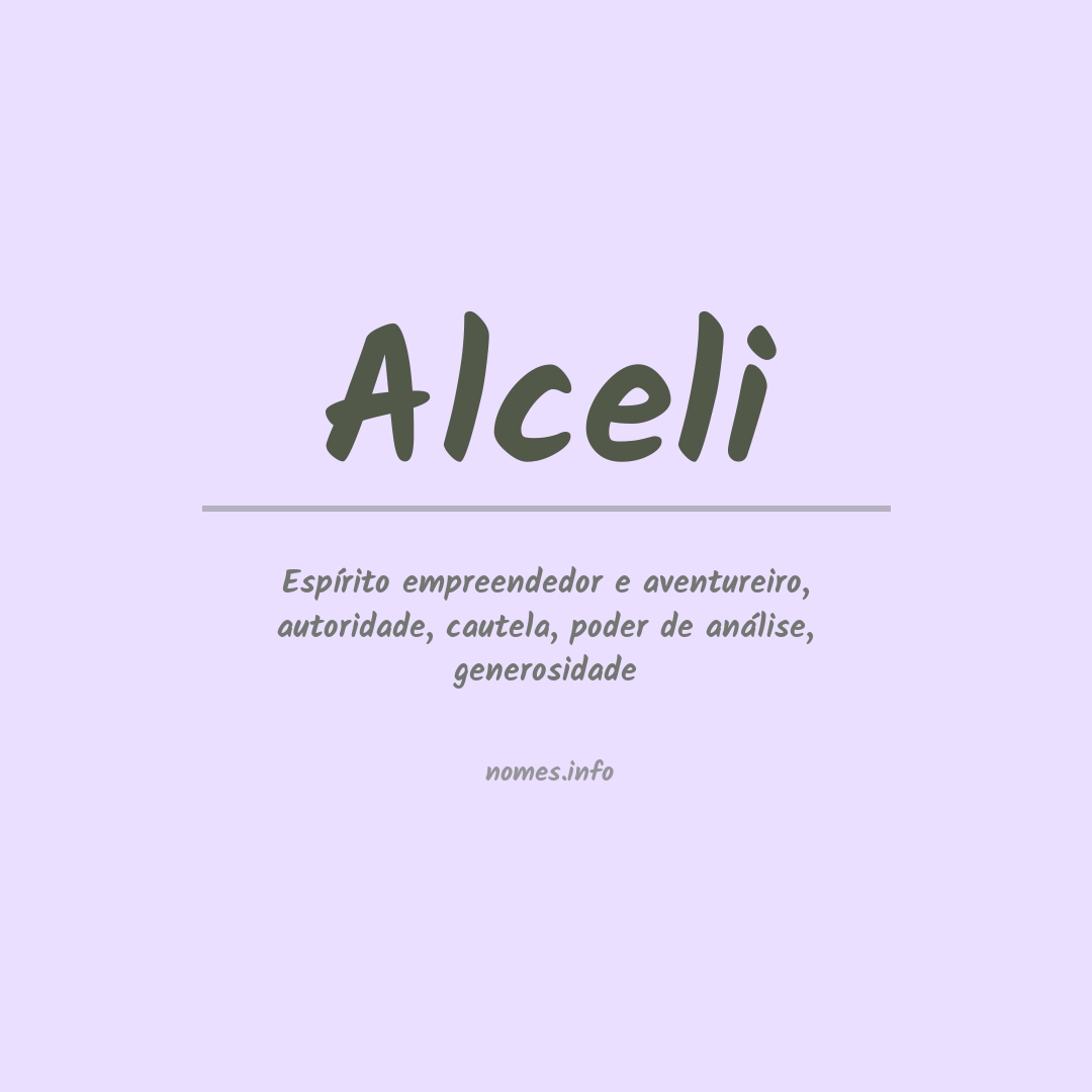 Significado do nome Alceli