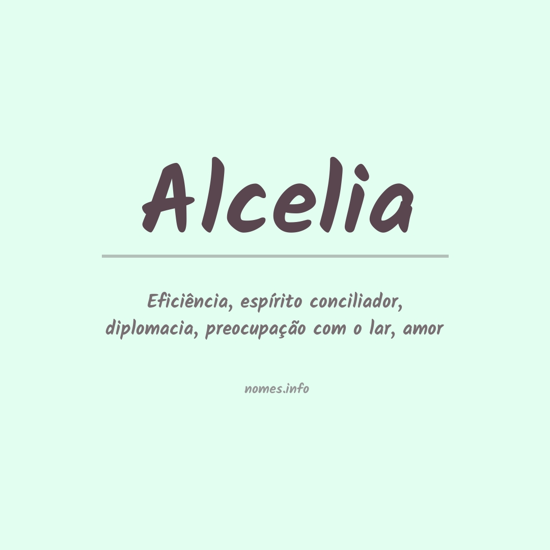 Significado do nome Alcelia
