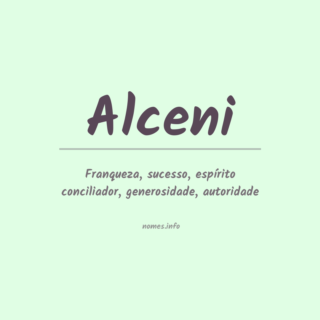 Significado do nome Alceni