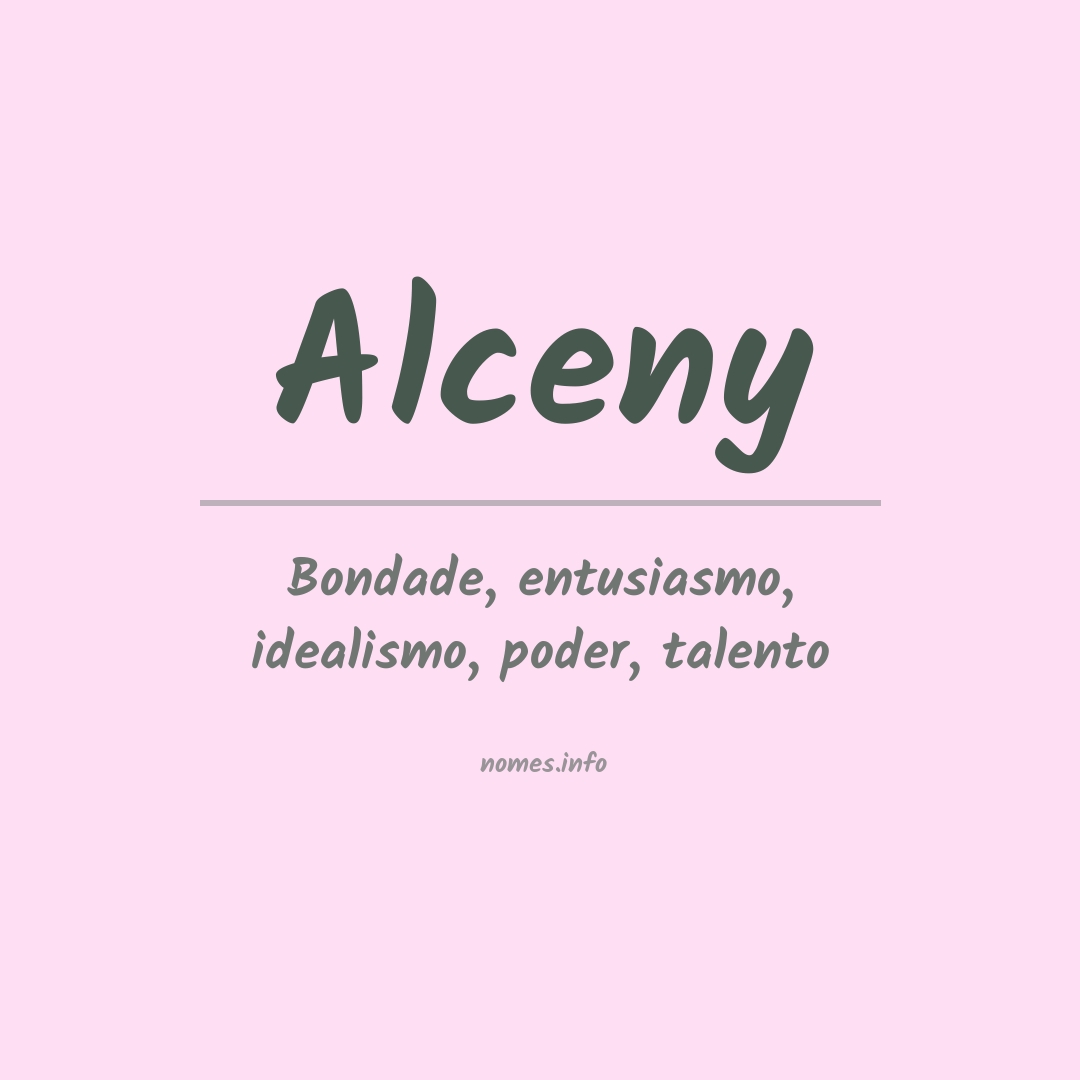 Significado do nome Alceny